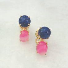 Lapis Lazuli & Hot Pink Agate Separates Earrings