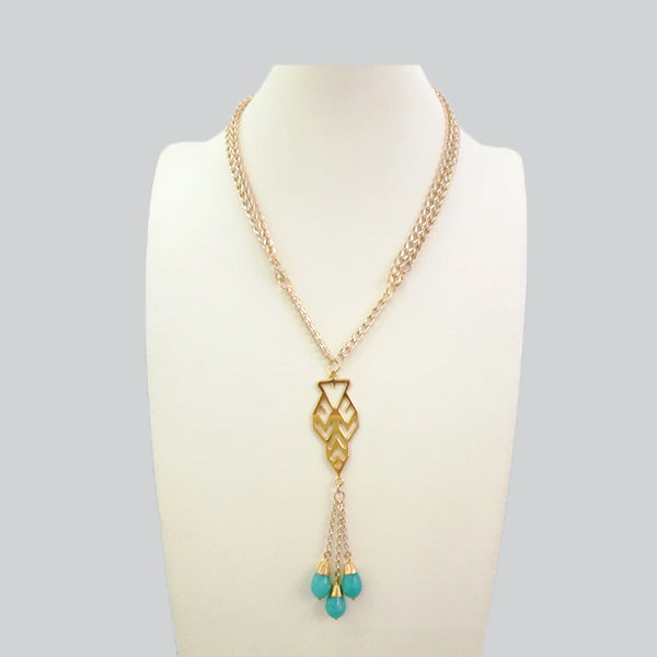 Lawin Pendant with Amazonite Adjustable Length Necklace