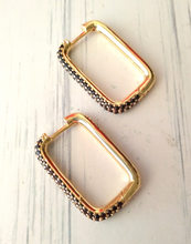 Linear Rectangle Pave Earrings