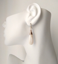 White Mother of Pearl Single Drop Earrings