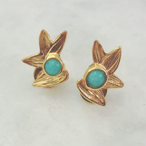 Palay with Amazonite Stud Separates Earrings