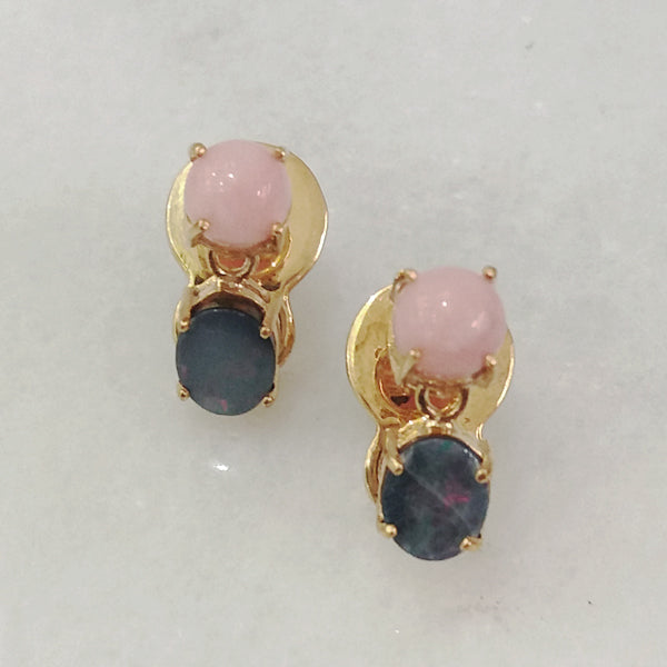 Pink Opal & Blue Opal Separates Earrings