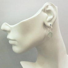 Prehnite Loop Single Drop Earrings
