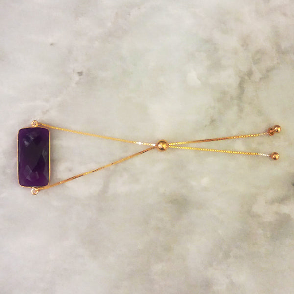 Purple Agate Jeweled Bracelet
