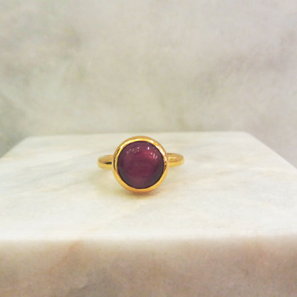 Red Tigers Eye Maxi Ring