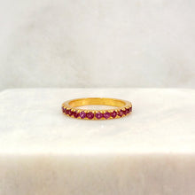 Rhodolite Garnet Half Eternity Ring
