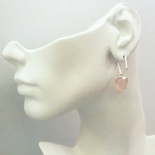 Rose Quartz Loop Single Drop Earrings