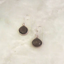Smokey Quartz Single Drop Hook Earrings