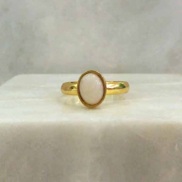 White Opal Maxi Ring