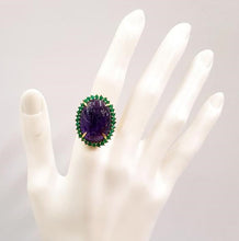 Amethyst & Green Agate Cocktail Ring