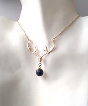 Antlers with Lapis Lazuli Collarbone Necklace