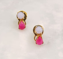Blue Lace & Pink Agate Separates Earrings