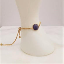 Blue Sapphire Jeweled Slider Bracelet