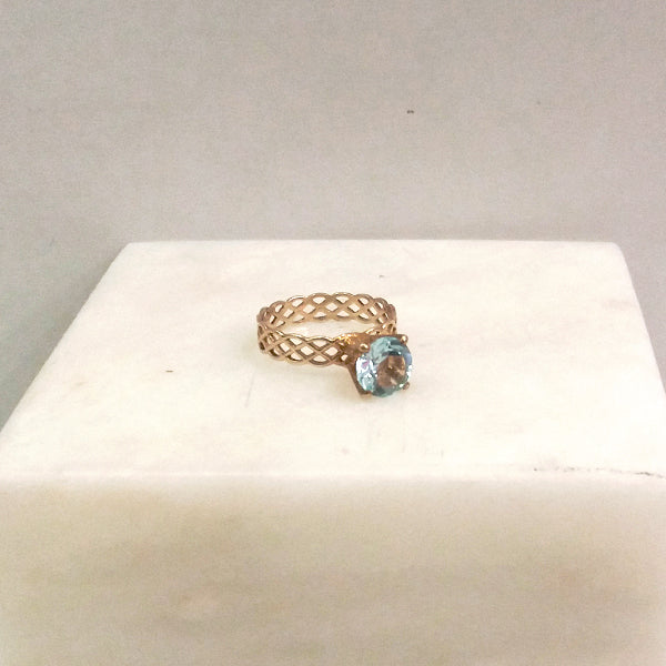 Blue Topaz Tiffany Ring