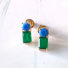Blue Jade &  Green Agate Separates Earrings