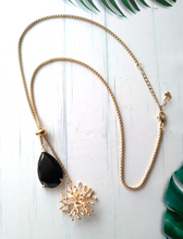 Branch Coral with Jade Slider Necklace