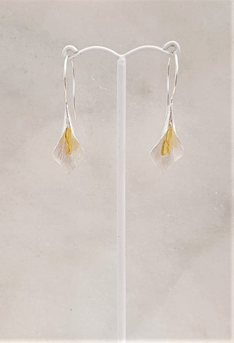 Calla Lily 2 Tone Earrings