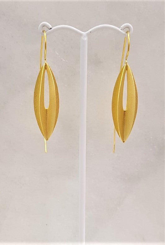 Cardamon Seed Gold Earrings