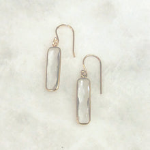 Clear Quartz Single Drop Hook Earrings