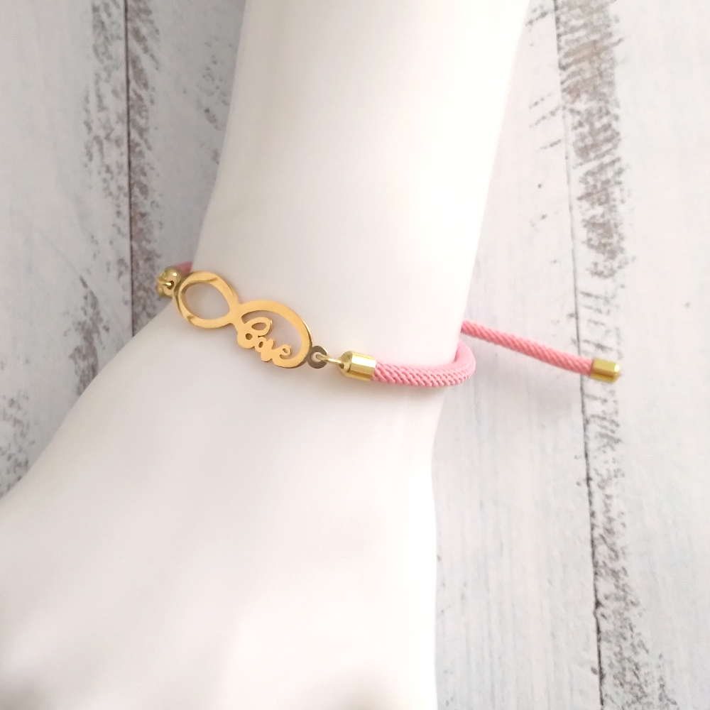 Dani Infinite Love Corded Slider Bracelet