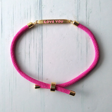 Dani Love You Nameplate Corded Slider Bracelet