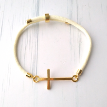 Dani Simple Cross Corded Slider Bracelet