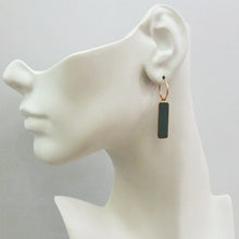 Emerald Loop Drop Earrings
