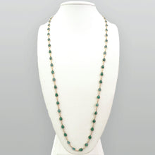 Emerald Jeweled Chain Necklace