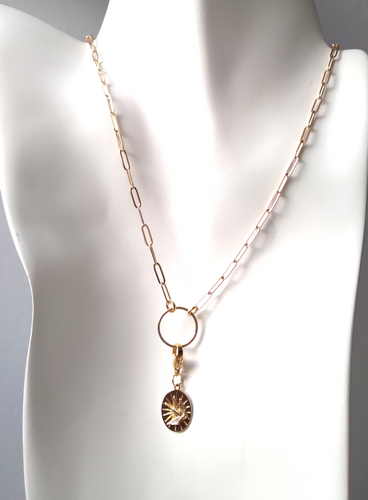 Flying Swallow Paperclip Chain Necklace