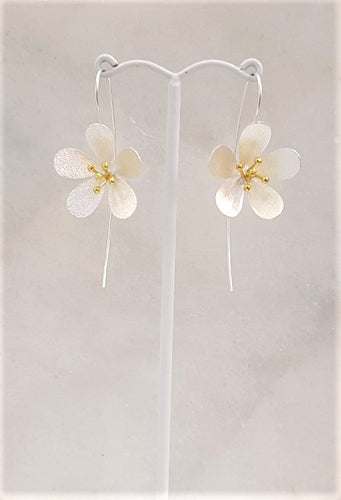 Geranium 2 Tone Earrings