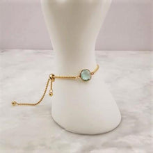Green Quartz Jeweled Slider Bracelet