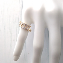 Half Eternity Bypass Style Stackable Ring