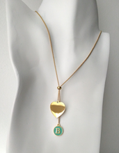 Heart with Initials Slider Necklace