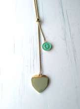 Heart with Initials Slider Necklace
