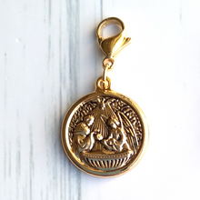 Christening Medal Paperclip Necklace