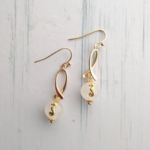 Infinity Ribbon Single Drop Earrings