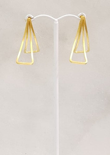 Intertwined Triangles Stud Earrings