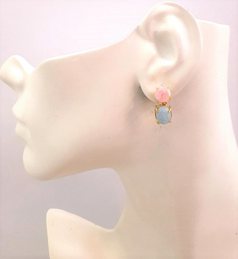 Kunzite & Aquamarine Separates Earrings