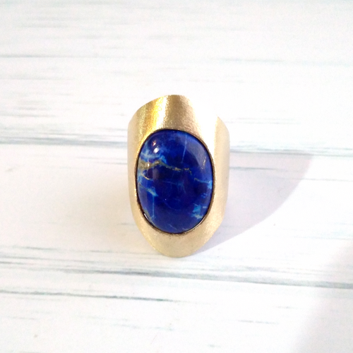 Lapis Lazuli Cocktail Ring