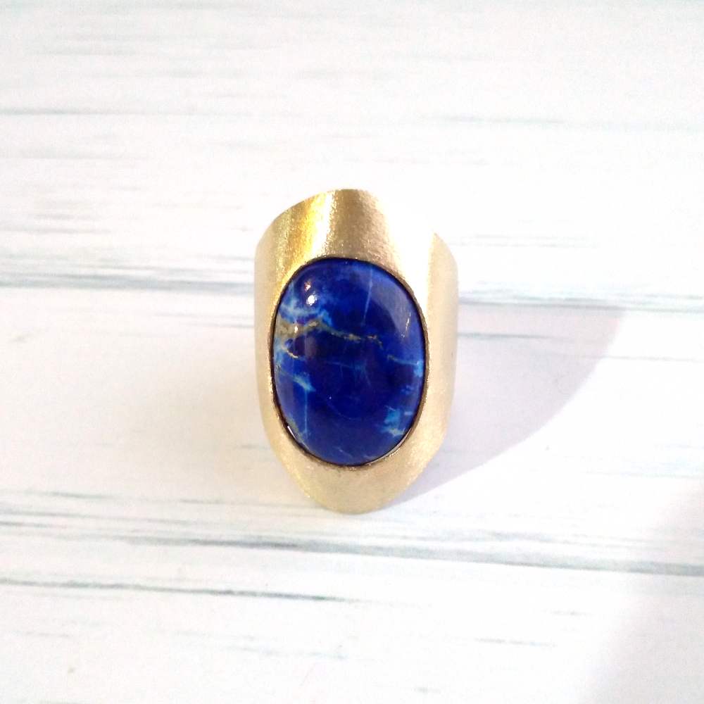 Lapis Lazuli Cocktail Ring