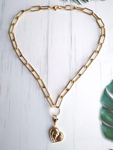 Mother and Child Heart Paperclip Necklace