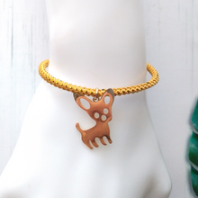 Olivia 2 Chihuahua Metallic Cord Slider Bracelet