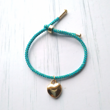 Olivia 2 Heart Metallic Cord Slider Bracelet