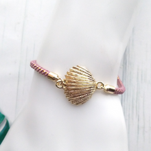 Olivia 2 Clamshell Metallic Cord Slider Bracelet