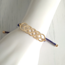 Olivia Eternal Knot Metallic Cord Slider Bracelet