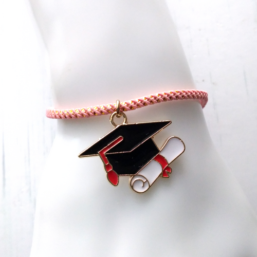 Olivia Graduation Metallic Cord Slider Bracelet