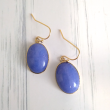 Blue Jade Single Drop Earrings