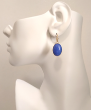 Blue Jade Single Drop Earrings