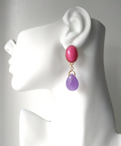 Patia Brass Stud Earrings with Detachable Dangles
