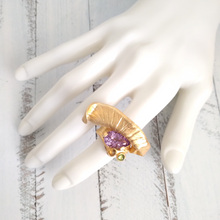 Petal with Nestled Gems Cocktail Ring